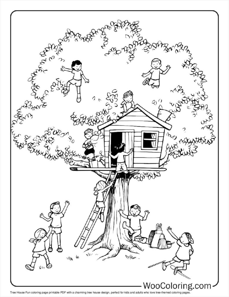 100  Tree coloring pages  Free PDF To Print  - 63