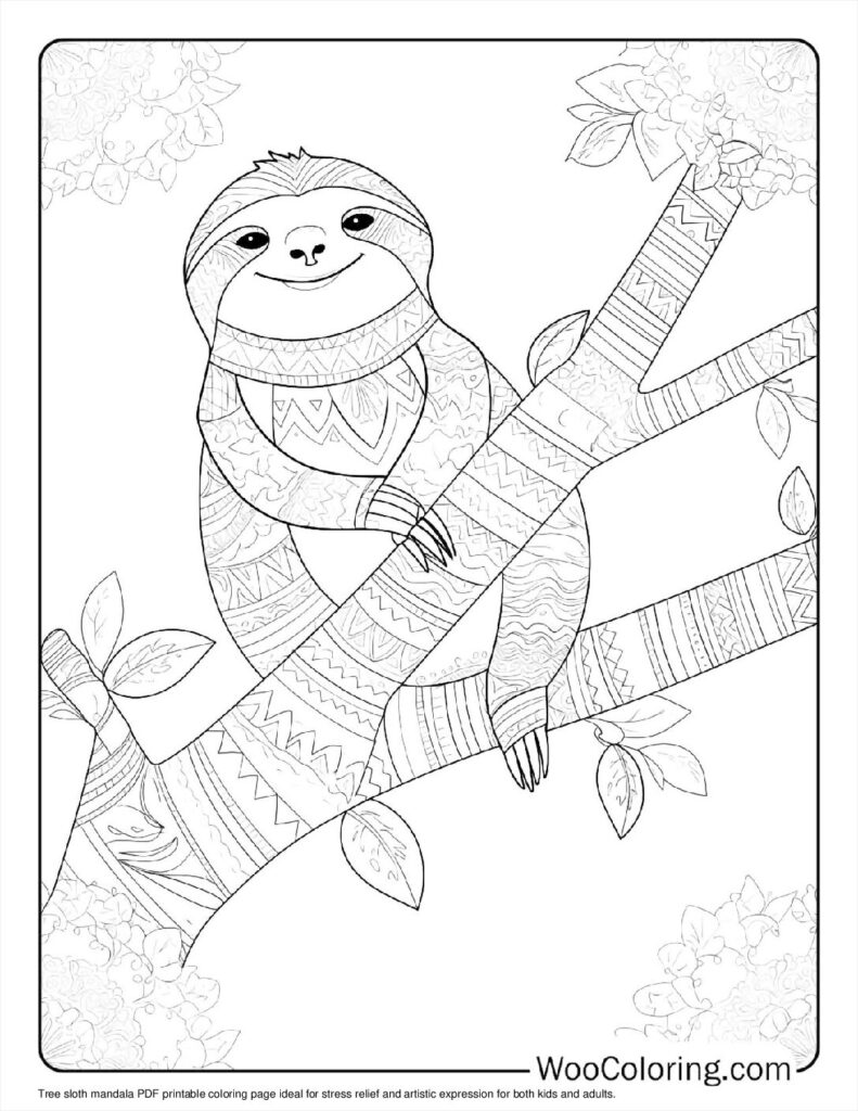 Tree Sloth Mandala