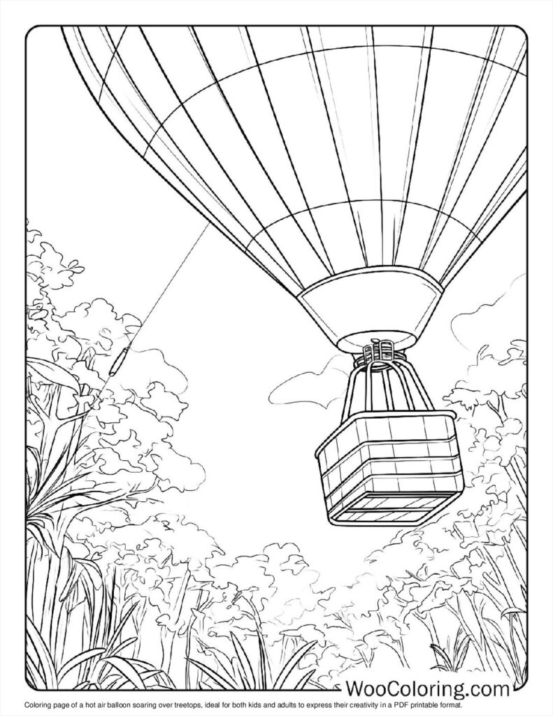 100  Hot Air Balloon coloring pages  Free PDF To Print  - 85