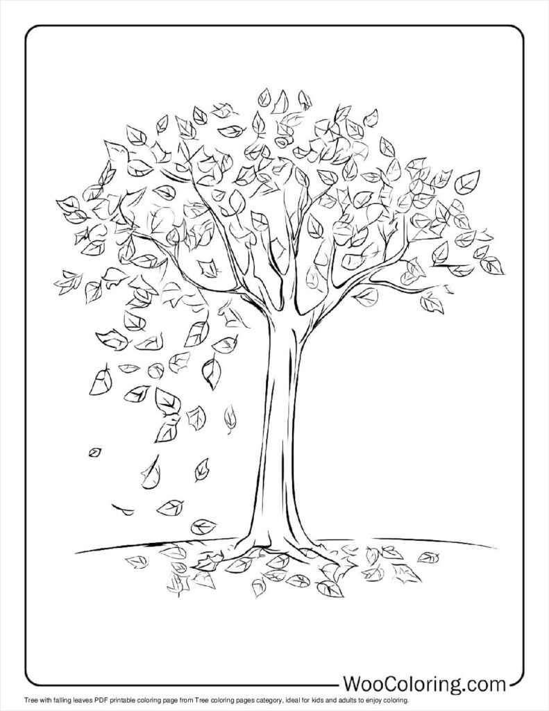 100  Tree coloring pages  Free PDF To Print  - 21