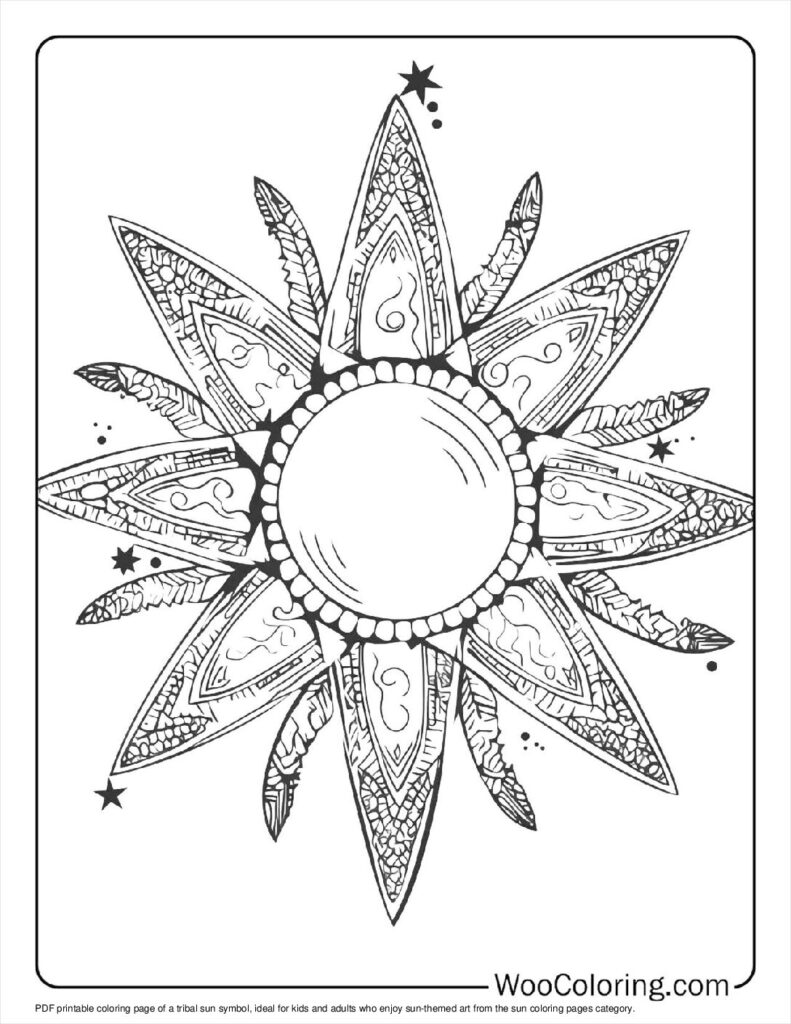 100  Sun coloring pages  Free PDF To Print  - 13