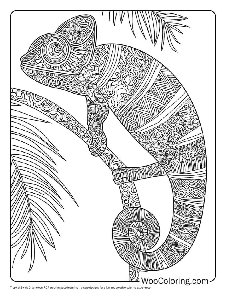 100  Chameleon coloring pages  Free PDF To Print  - 66