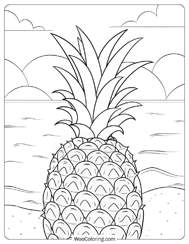 24 Pineapple Coloring Pages  Free PDF To Print  - 37