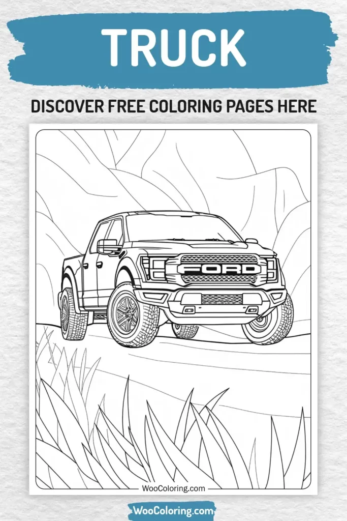 Truck coloring pages designs for boys