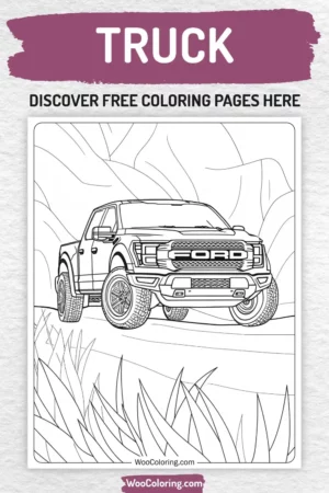 Truck coloring pages designs for kids