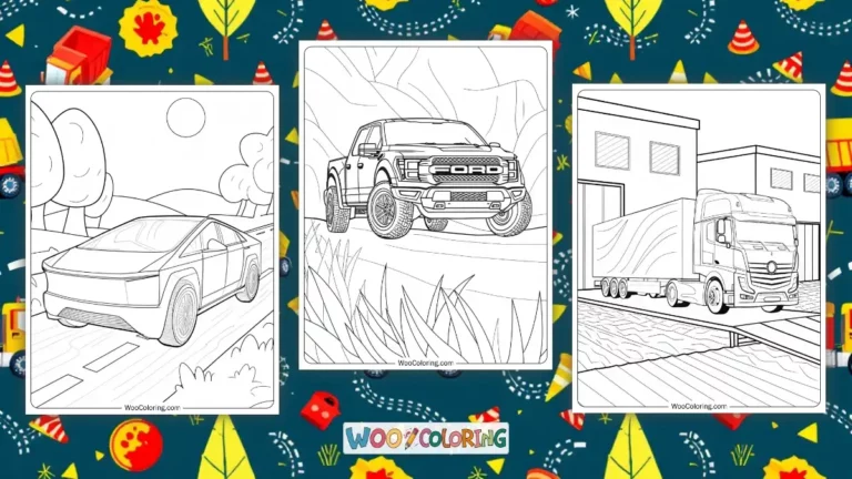 Truck Coloring Pages Design Image