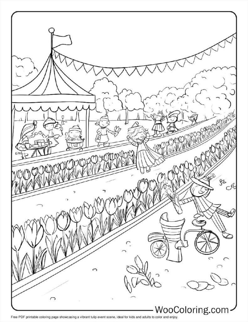 100  Tulip coloring pages  Free PDF To Print  - 81