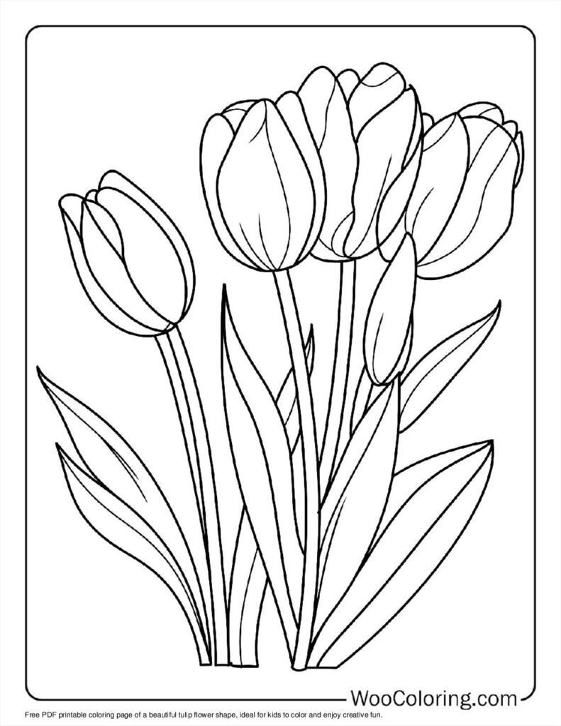 100  Tulip coloring pages  Free PDF To Print  - 57