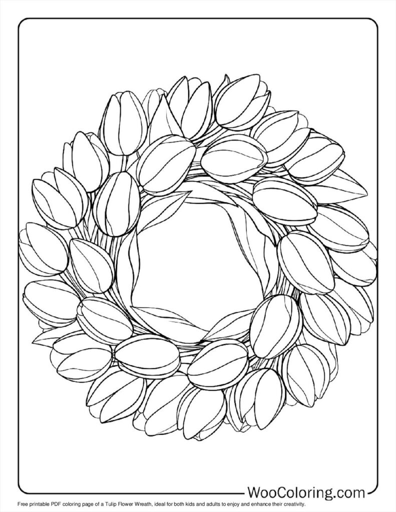 100  Tulip coloring pages  Free PDF To Print  - 66