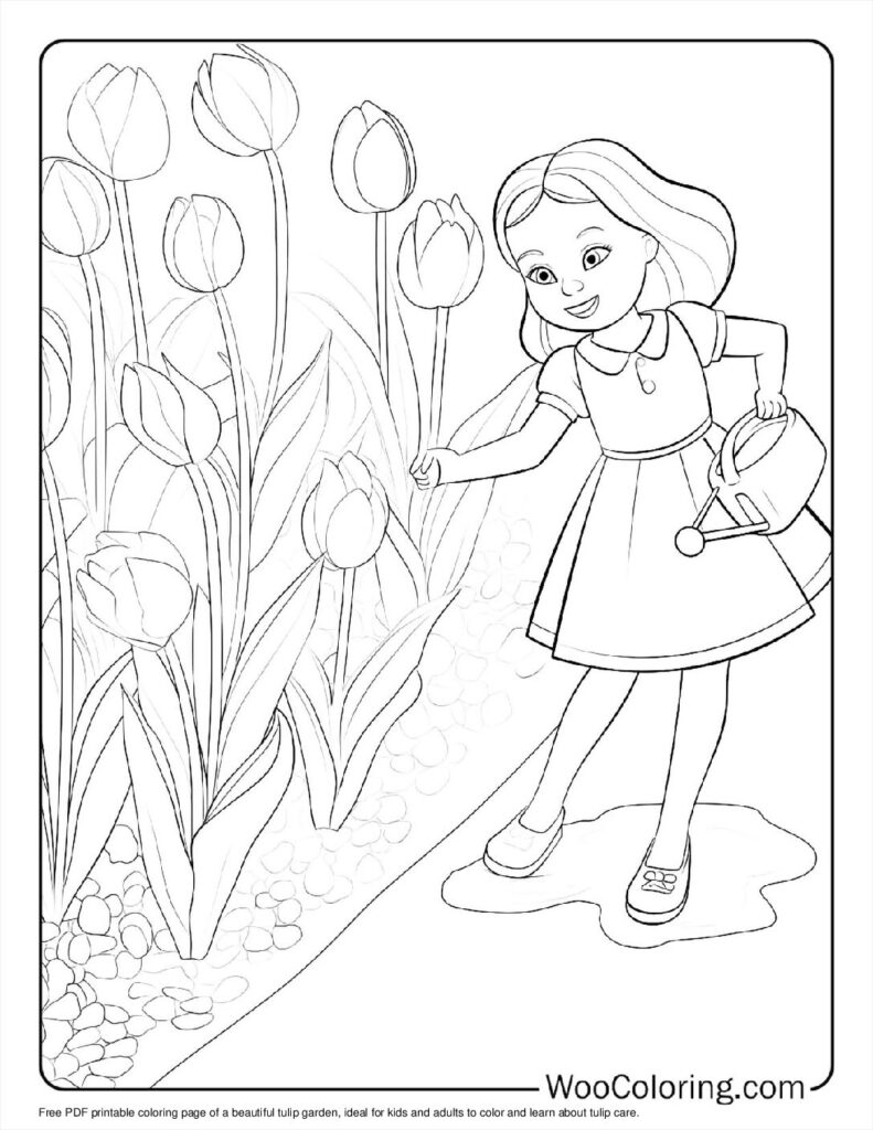100  Tulip coloring pages  Free PDF To Print  - 26
