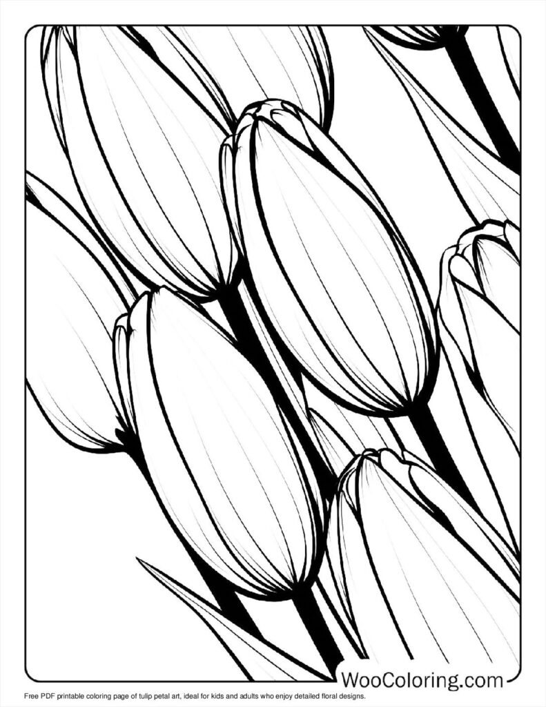 100  Tulip coloring pages  Free PDF To Print  - 65