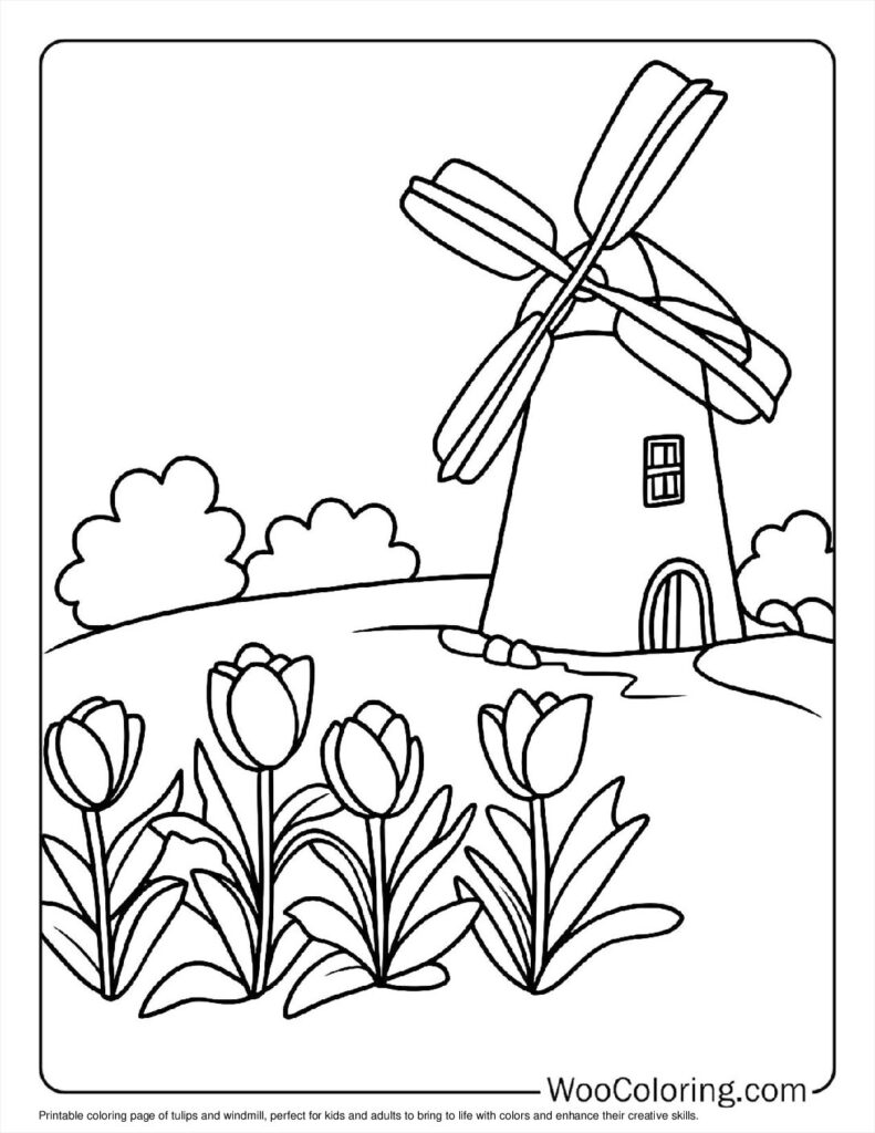 100  Tulip coloring pages  Free PDF To Print  - 42