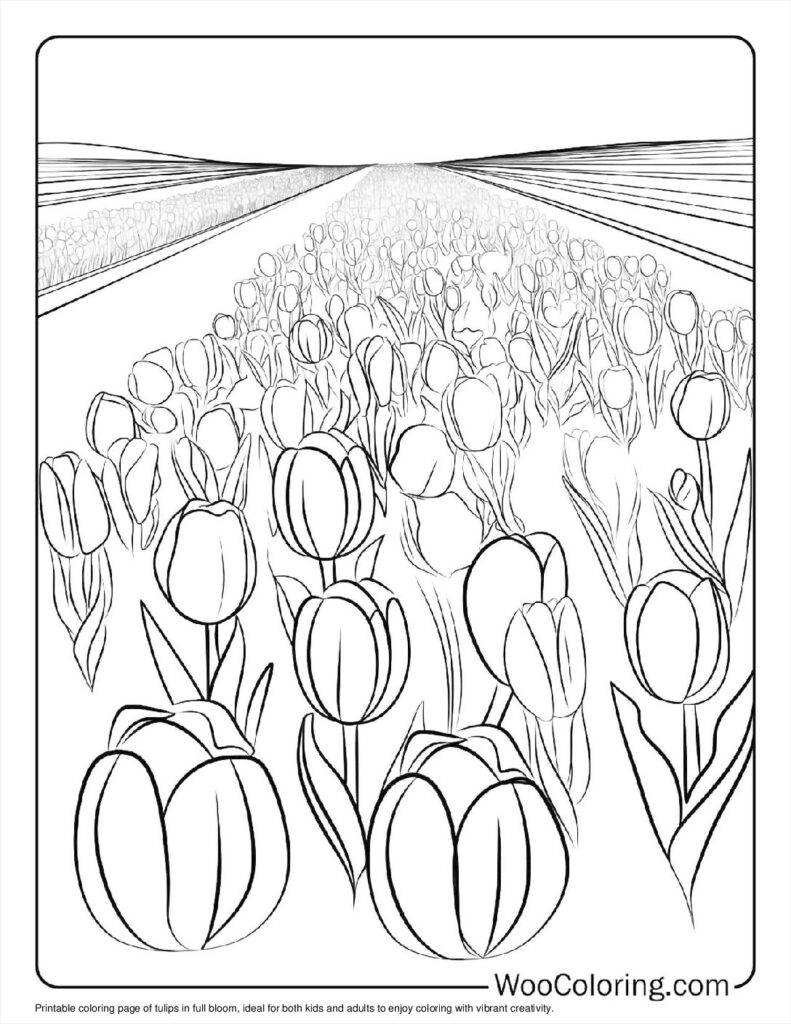 100  Tulip coloring pages  Free PDF To Print  - 28