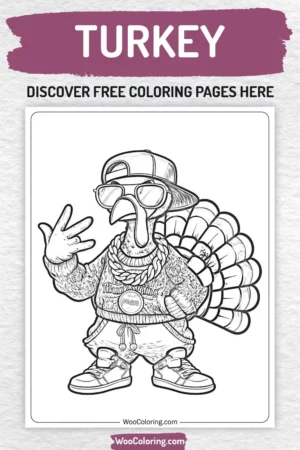 Turkey coloring pages designs for kids