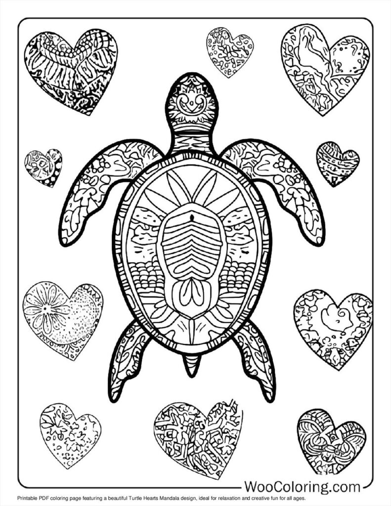 Turtle Hearts Mandala