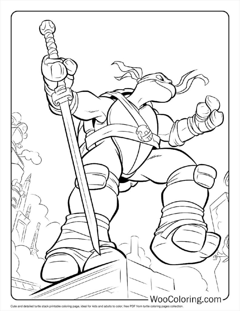 100  Turtle coloring pages  Free PDF To Print  - 66