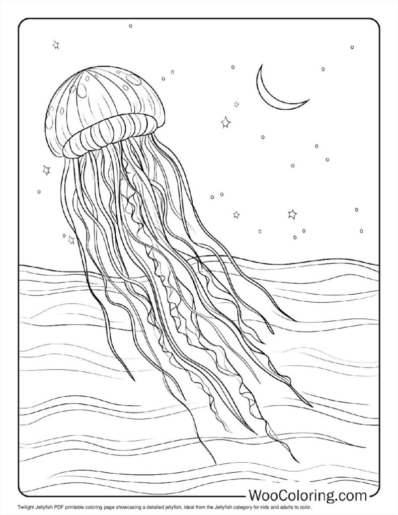100  Jellyfish coloring pages  Free PDF To Print  - 23
