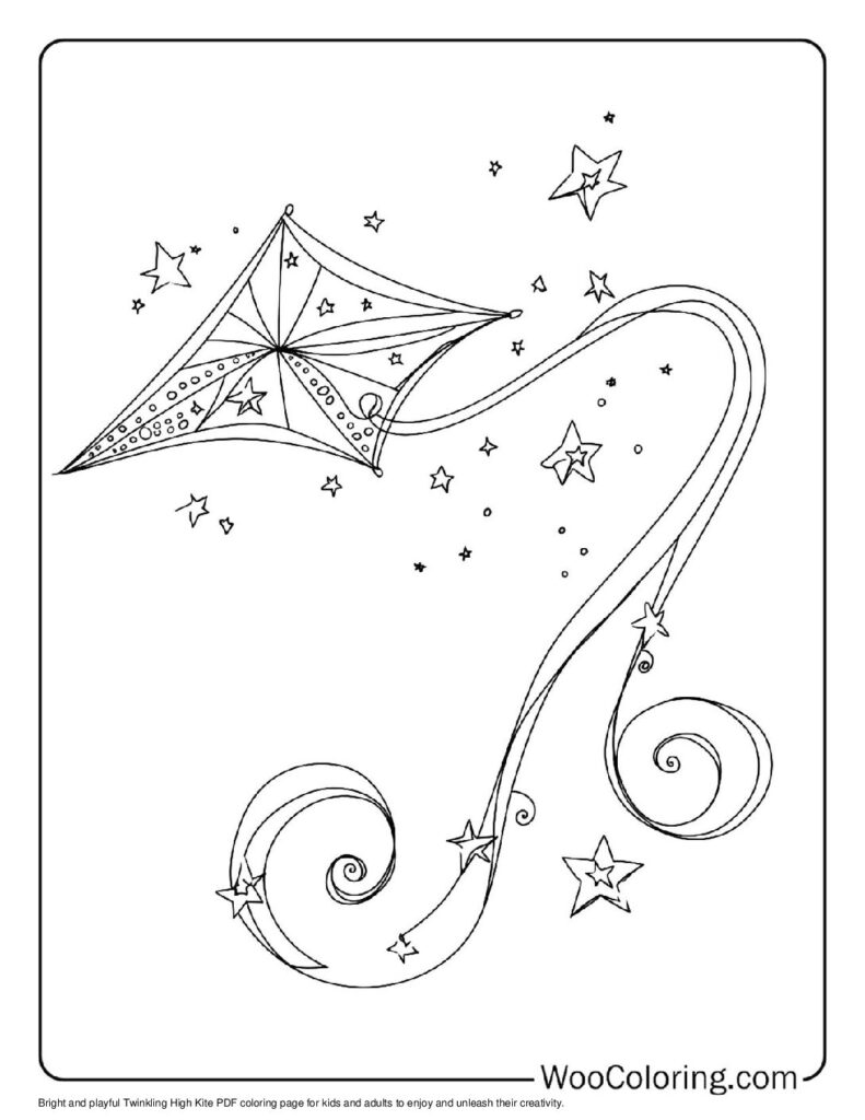 100  Kite coloring pages  Free PDF To Print  - 30