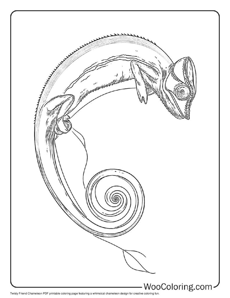 100  Chameleon coloring pages  Free PDF To Print  - 45