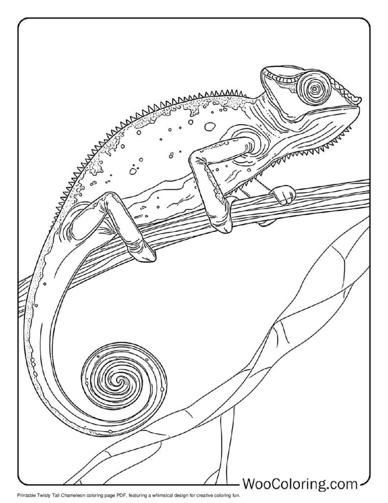 100  Chameleon coloring pages  Free PDF To Print  - 98