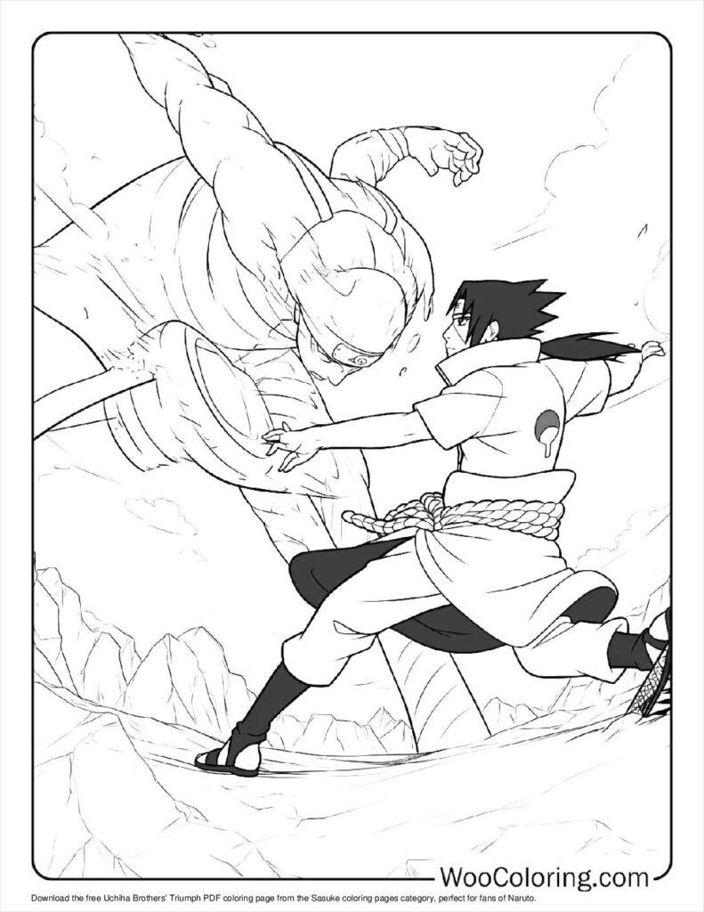 100  Sasuke coloring pages  Free PDF To Print  - 70