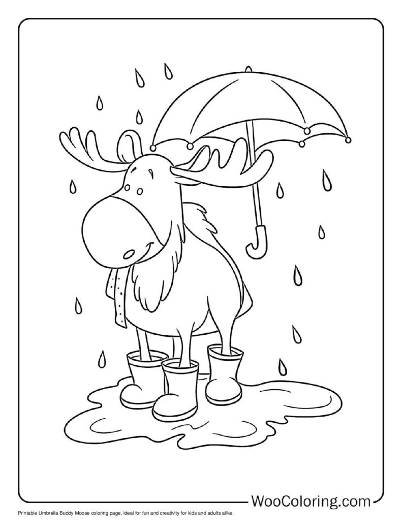 100  Moose coloring pages  Free PDF To Print  - 14