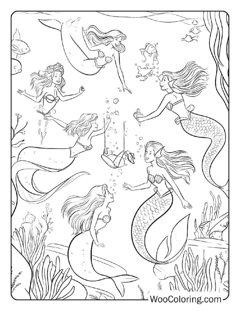 100  Mermaid coloring pages  Free PDF To Print  - 14