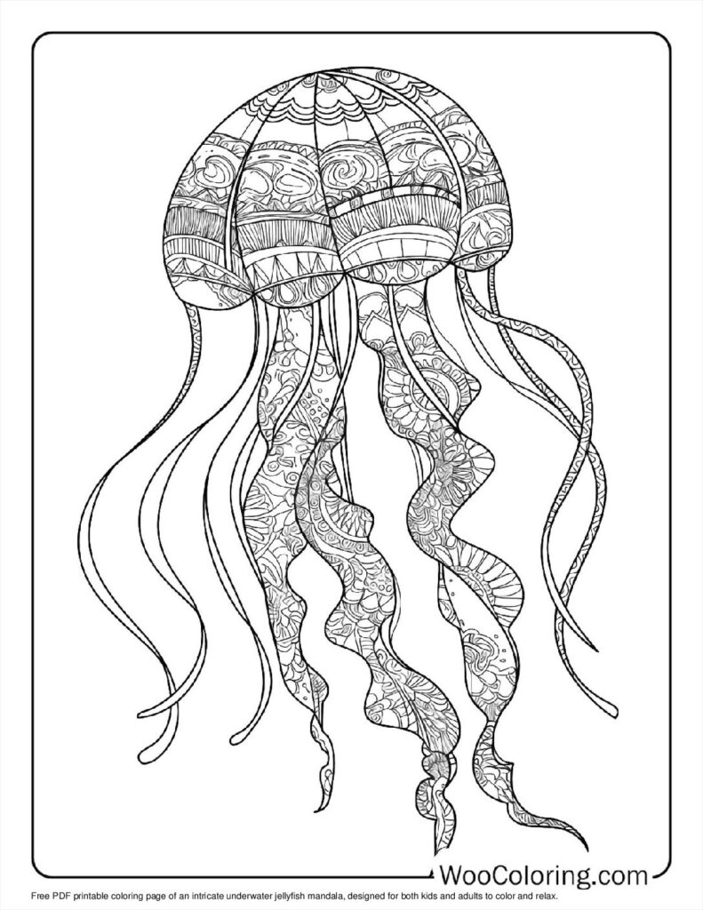 Underwater Jellyfish Mandala