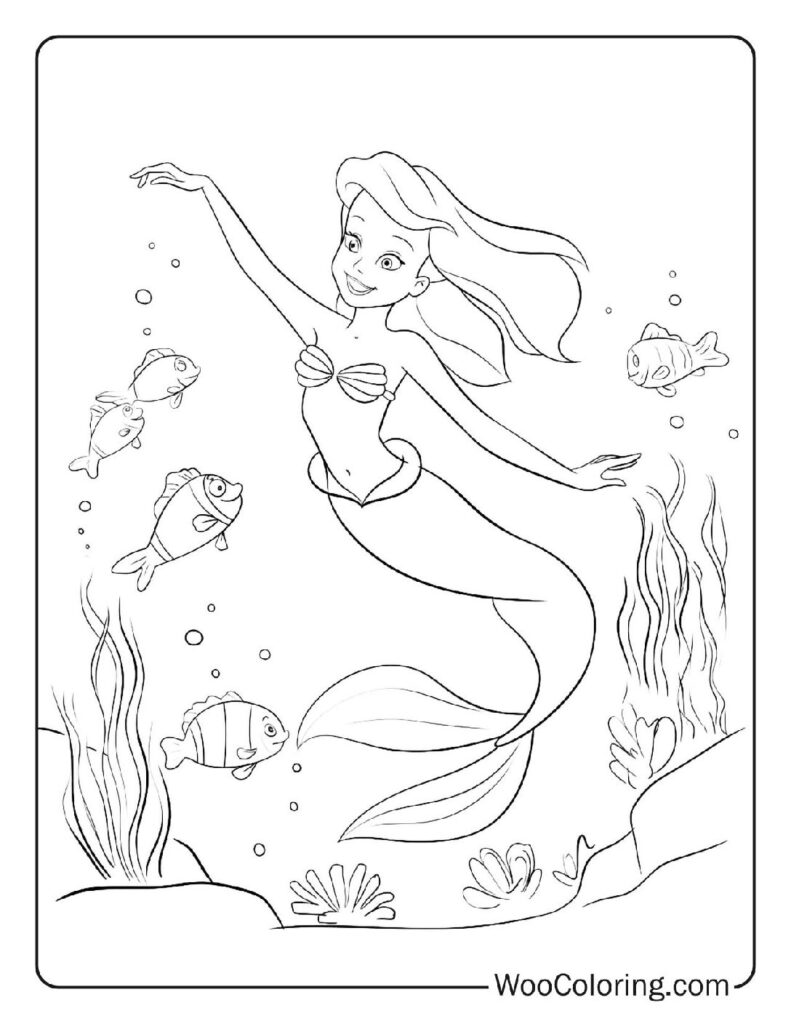 100  Mermaid coloring pages  Free PDF To Print  - 10