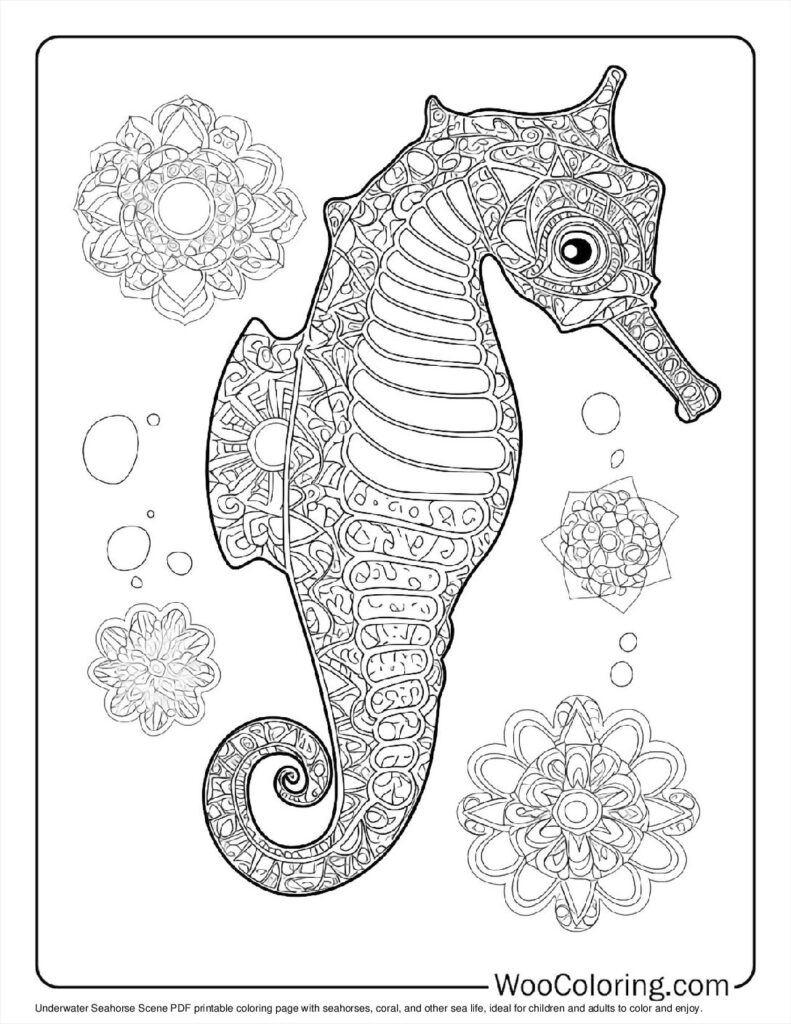 Underwater Seahorse Scene