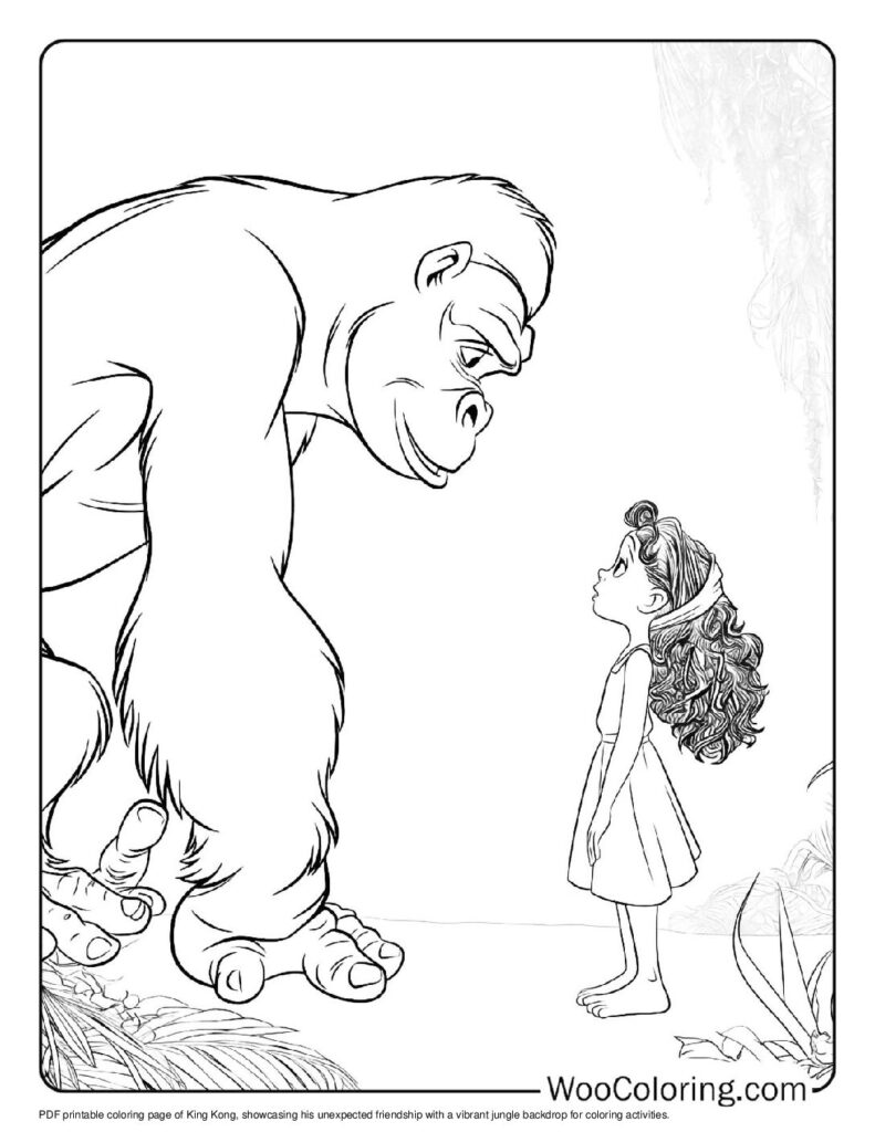 100  King Kong coloring pages  Free PDF To Print  - 11
