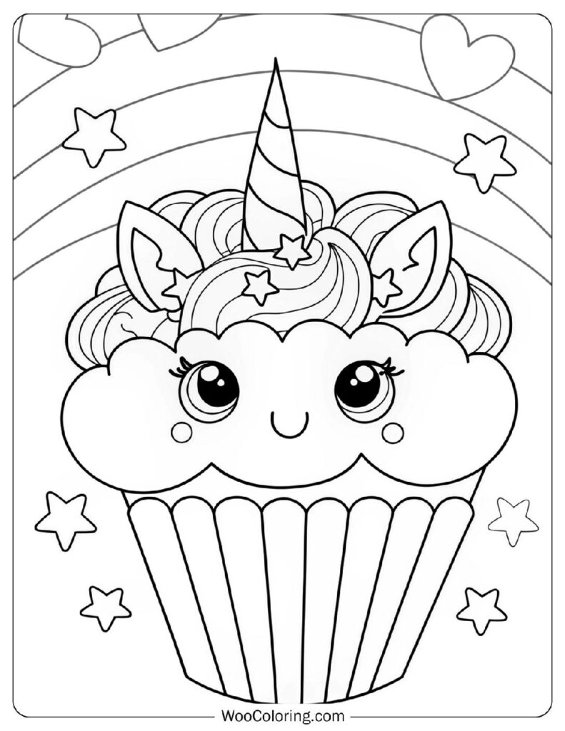 34 Cupcake Coloring Pages  Free PDF To Print  - 68