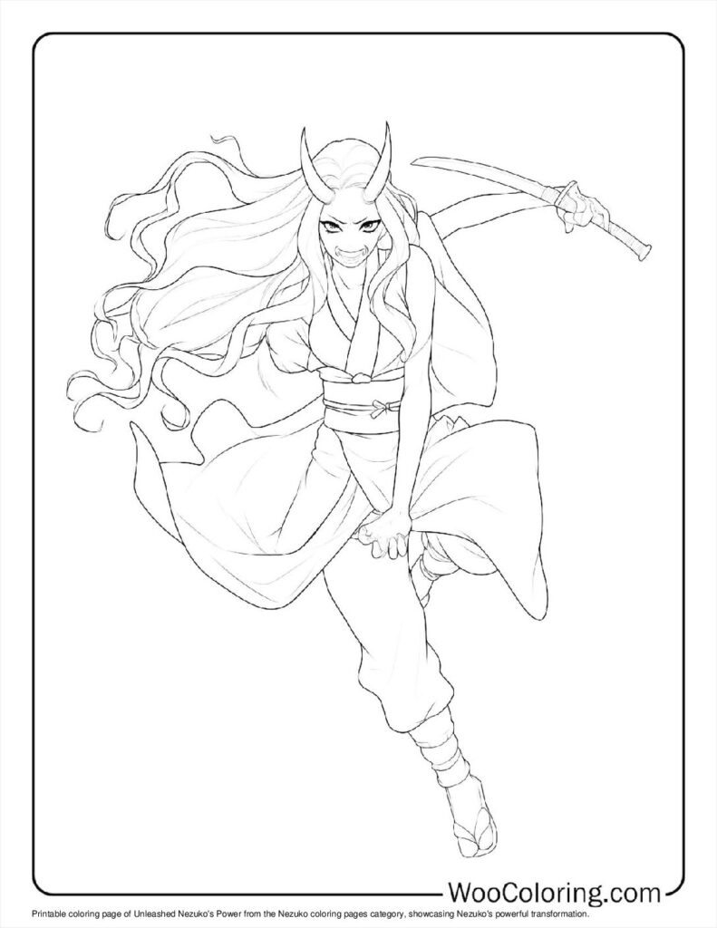 100  Nezuko coloring pages  Free PDF To Print  - 43