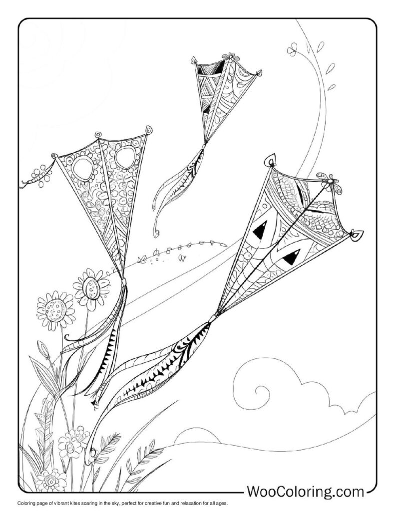 100  Kite coloring pages  Free PDF To Print  - 62