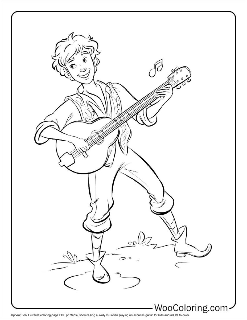100  Guitar coloring pages  Free PDF To Print  - 46