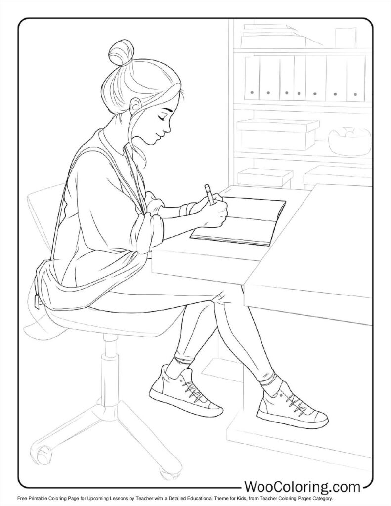 100  Teacher coloring pages  Free PDF To Print  - 48