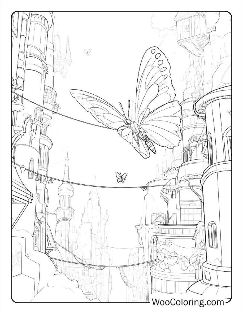 100  Butterfly coloring pages  Free PDF To Print  - 53