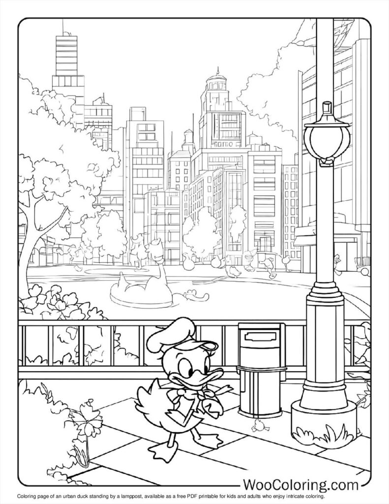 100  Duck coloring pages  Free PDF To Print  - 6