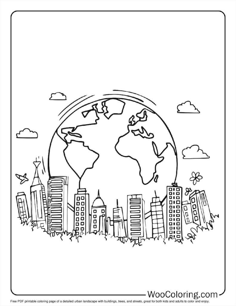 100  Earth coloring pages  Free PDF To Print  - 54