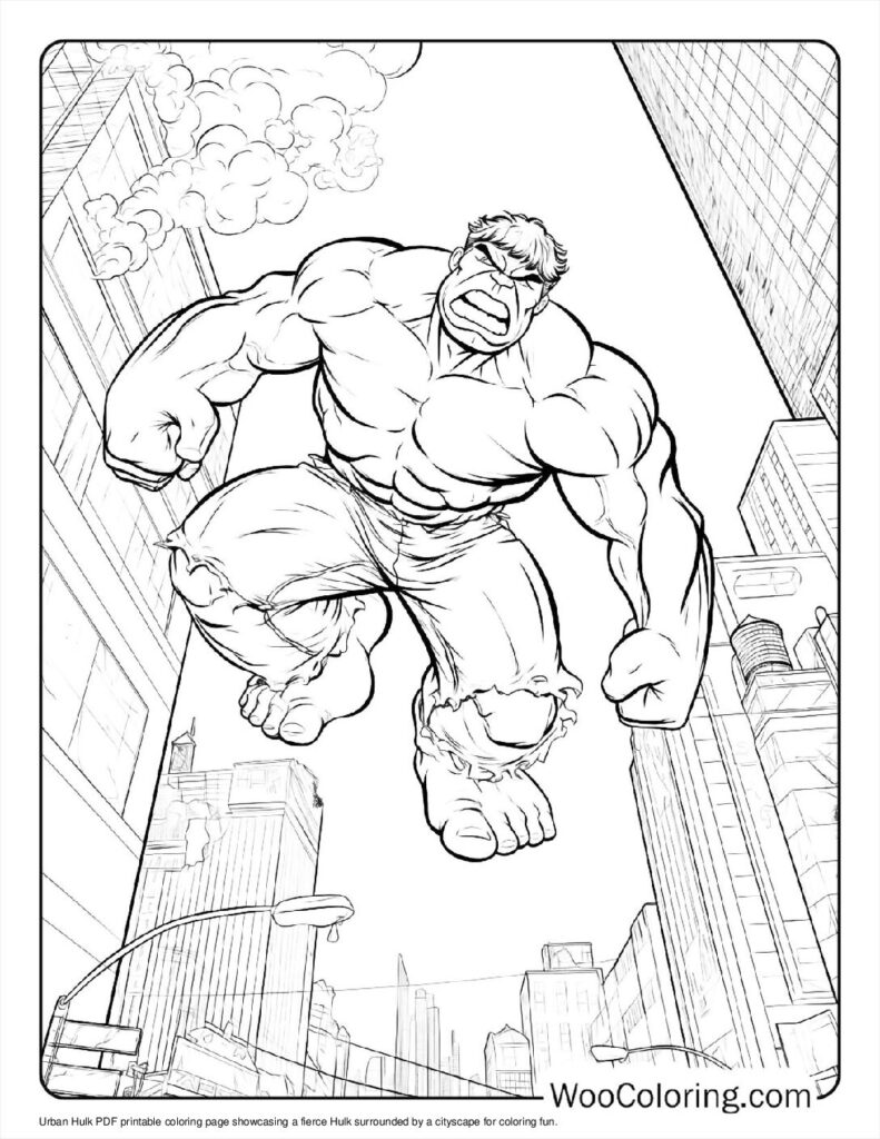 Urban Hulk Coloring Page
