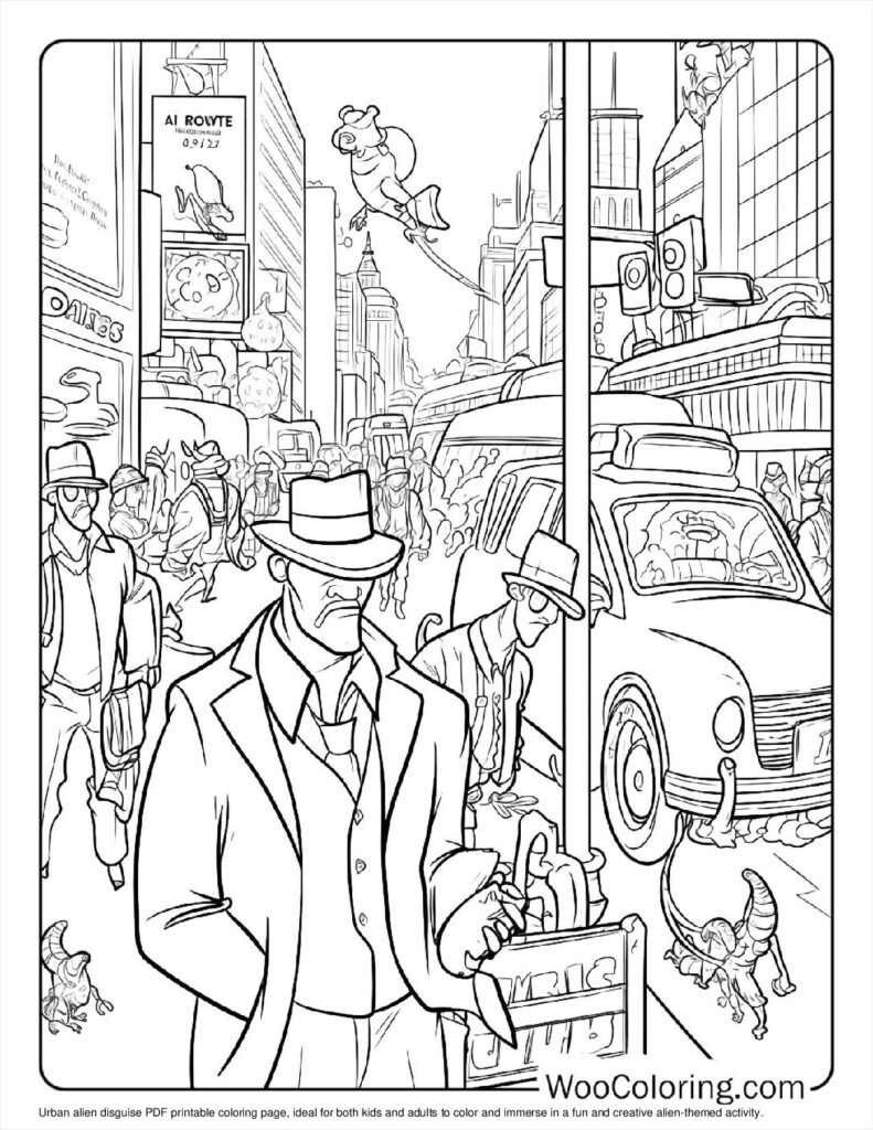 100  Alien coloring pages  Free PDF To Print  - 88