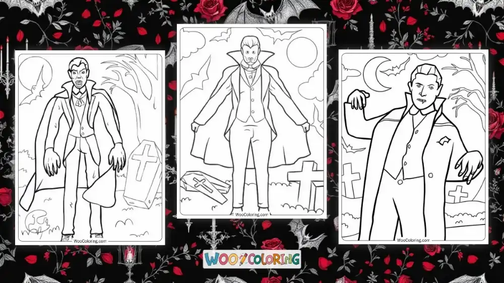 Vampire Coloring Worksheet Math 100+ Vampire coloring pages (Free PDF To Print) | Woo Coloring
