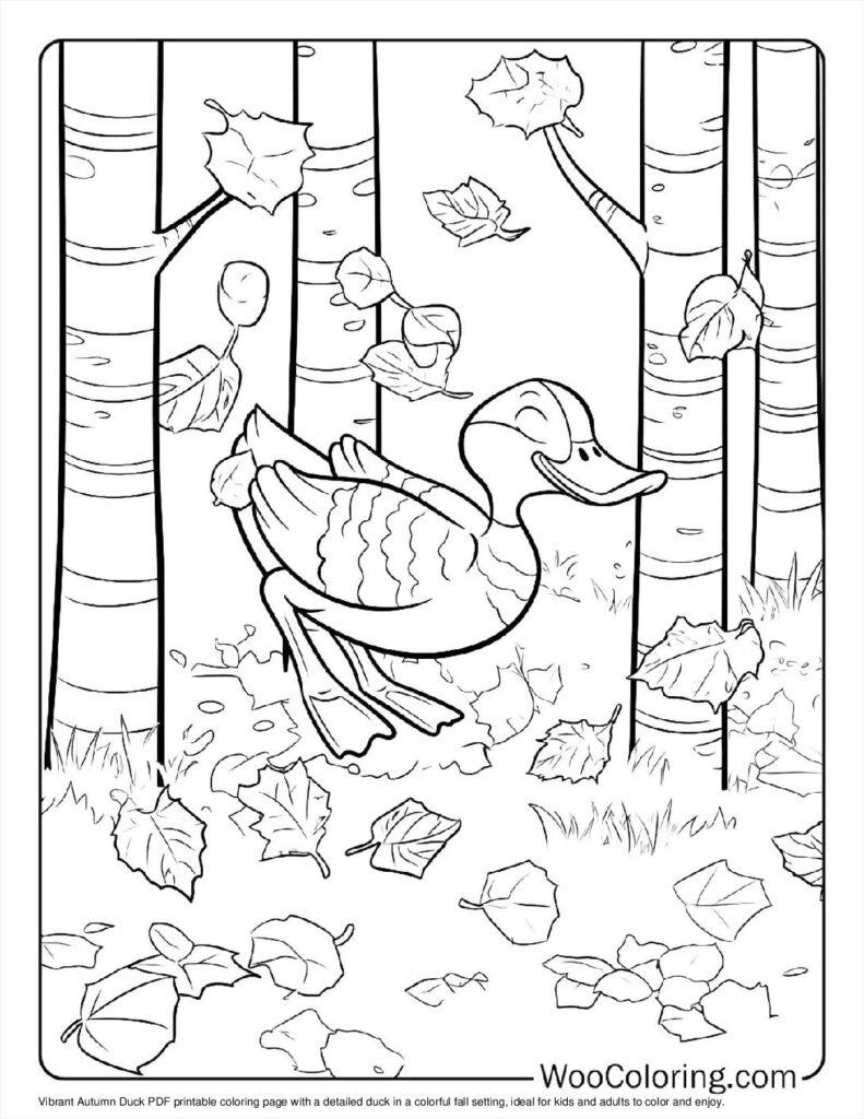 100  Duck coloring pages  Free PDF To Print  - 98