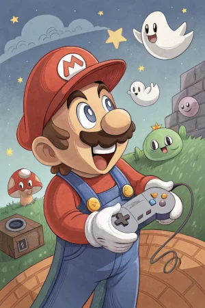 Video Game coloring pages designs for kids