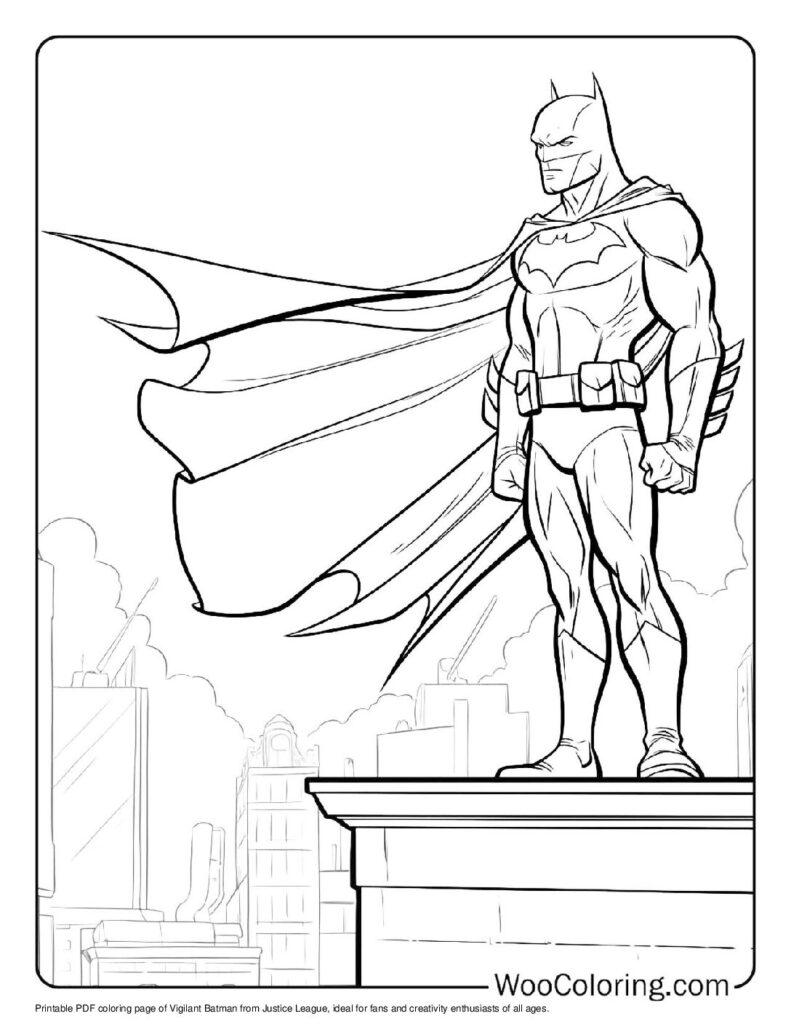 Vigilant Batman To Color