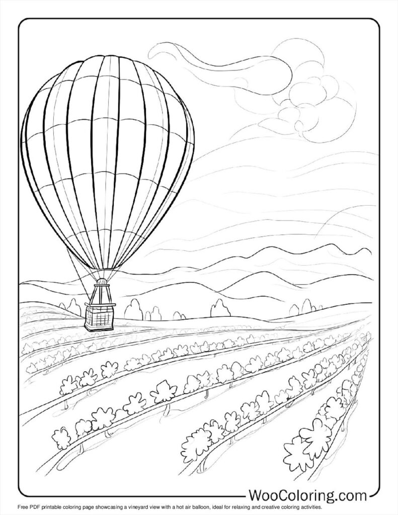 100  Hot Air Balloon coloring pages  Free PDF To Print  - 11