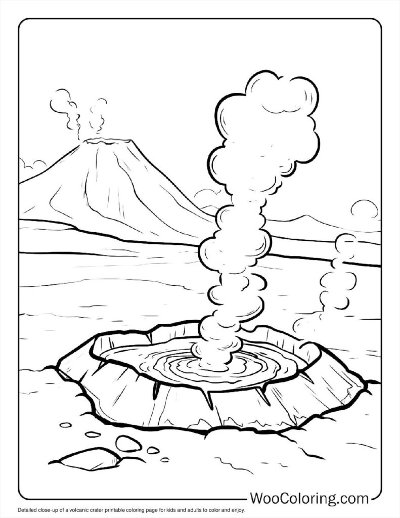100  Volcano coloring pages  Free PDF To Print  - 38
