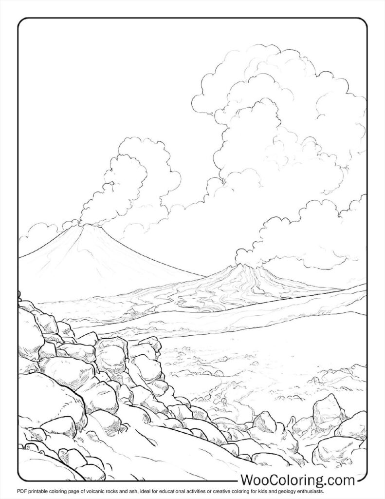 100  Volcano coloring pages  Free PDF To Print  - 28