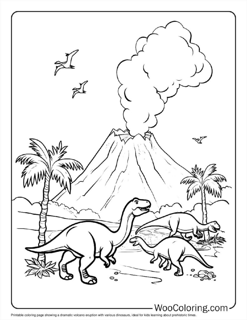 100  Volcano coloring pages  Free PDF To Print  - 12
