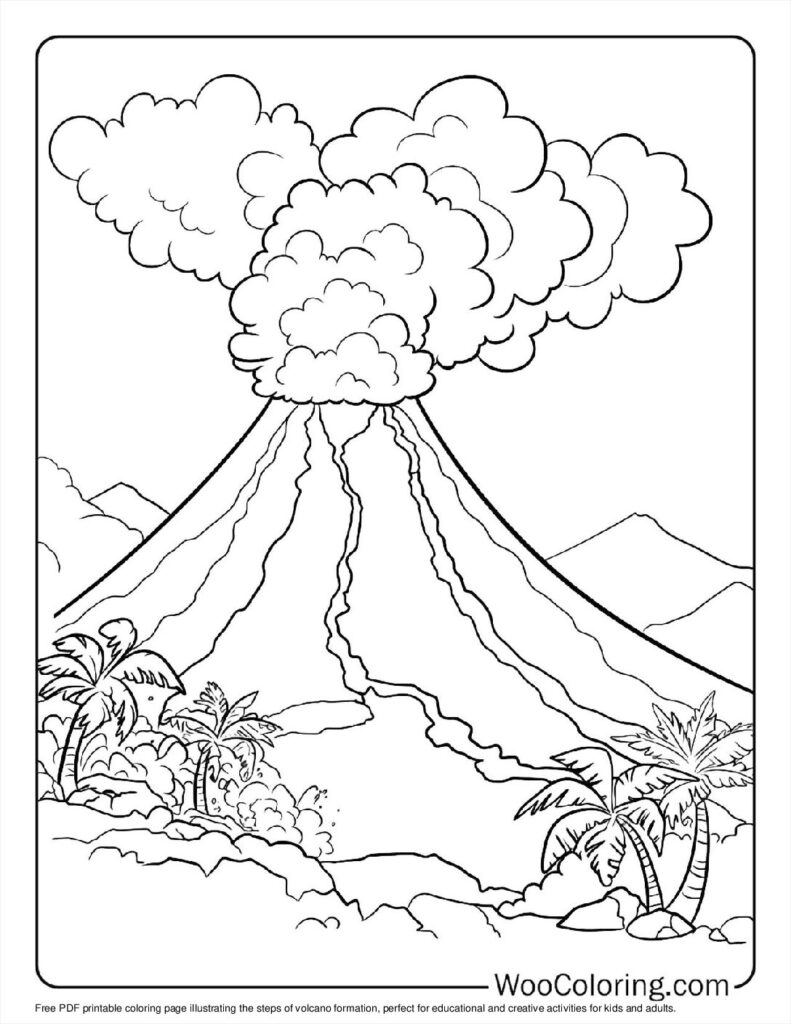 100  Volcano coloring pages  Free PDF To Print  - 26